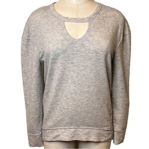 Women’s Juicy Couture Gray Long Sleeve Keyhole Neckline Shirt